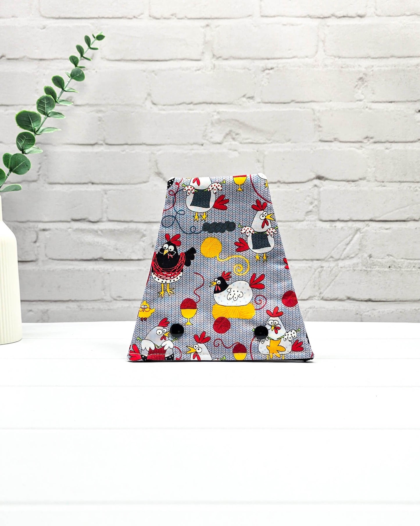 Nadelgarage Trio mit Strickhuhn-Motiv - handgenäht in Bayern von Nadelmikado