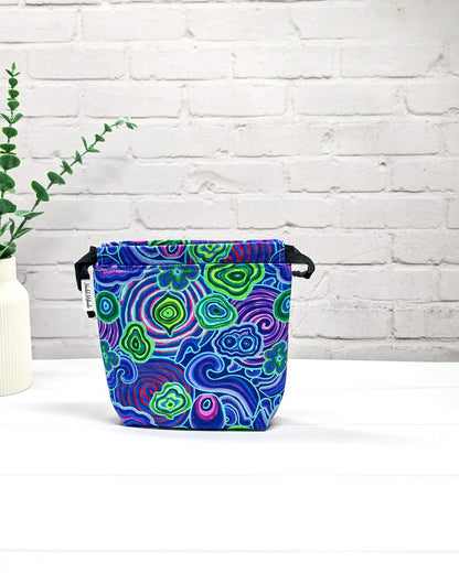 Projektbeutel mit Schmetterlingsmotiv für Sockenprojekte - handgenäht in Bayern von Nadelmikado