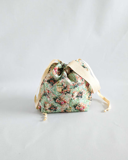 Tuva Bag Mint Tea Garden – Projekttasche handgenäht in Bayern von Nadelmikado