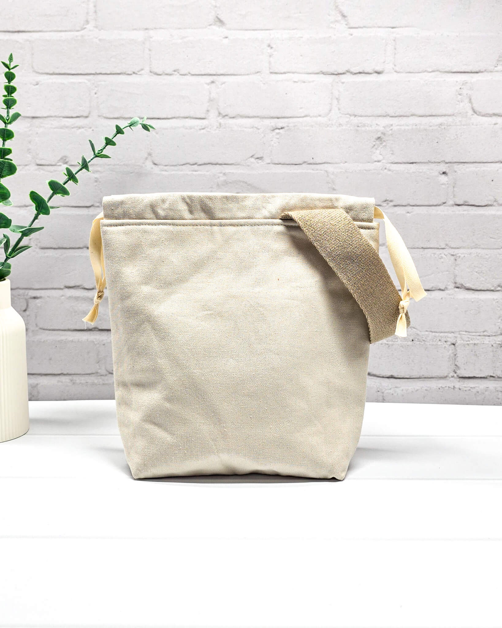 Canvas Projekttasche Tuva S Natural handgenäht in Bayern von Nadelmikado