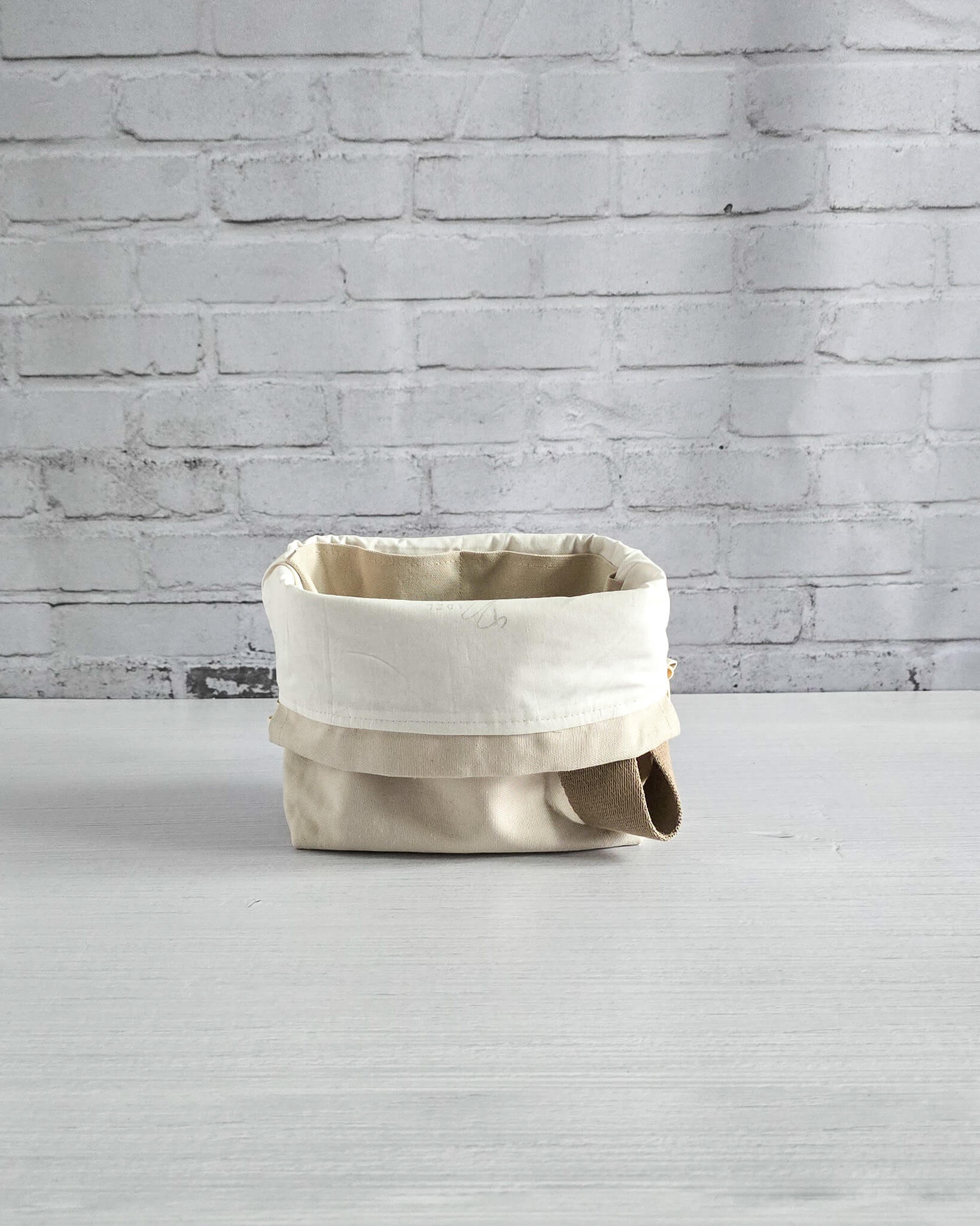 Canvas Projekttasche Tuva S Natural handgenäht in Bayern von Nadelmikado