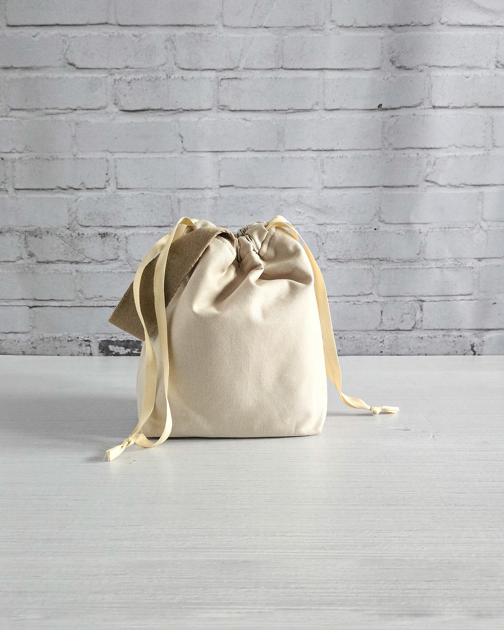 Canvas Projekttasche Tuva S Natural handgenäht in Bayern von Nadelmikado