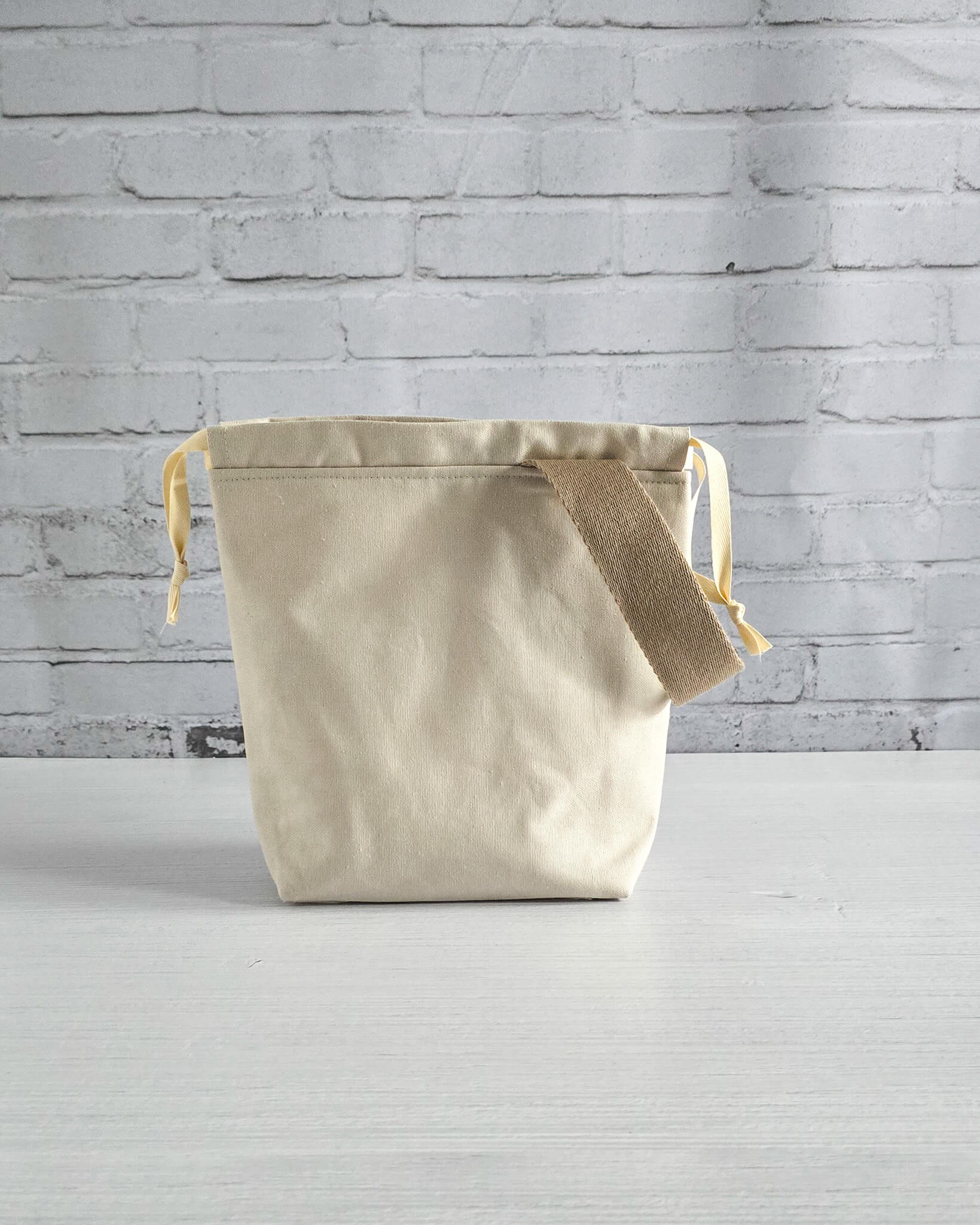 Canvas Projekttasche Tuva S Natural handgenäht in Bayern von Nadelmikado