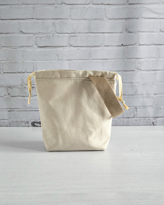 Canvas Projekttasche Tuva S Natural handgenäht in Bayern von Nadelmikado